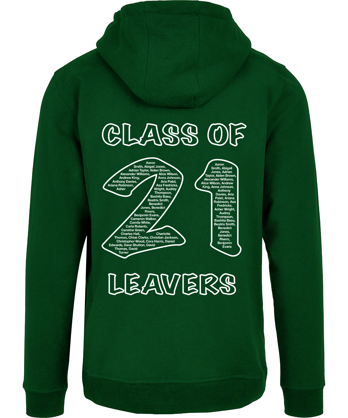 school leavers Hoodie back design k